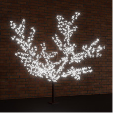 Светодиодное дерево "Сакура", высота 3,6м, диаметр кроны 3,0м, белые светодиоды, IP 54, понижающий трансформатор в комплекте, NEON-NIGHT