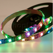 LED лента с USB коннектором 5 В, 10 мм, IP65, SMD 5050, 60 LED/m, цвет свечения RGB