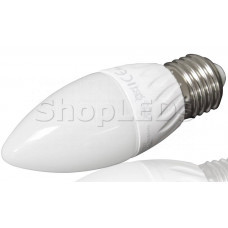Светодиодная лампа YJ-C37-6W (220V, E27, 6W, 450 lm, свеча) (дневной белый 4000K)